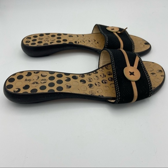 Kate Spade Toby Polka Dot Canvas Leather Flat 7.5B - Picture 7 of 12